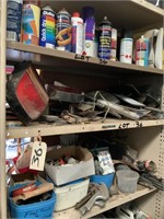 6 X SHELVING CONTENTS OF RIVETS & SPRAY CANS