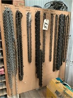 LARGE QTY OF CHAINSAW CHAINS & CHAIN