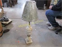 ANTIQUE MARBLE LAMP HEAVY