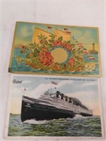 Four ship postcards: Hillsborough in Florida -