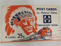 Railroad postcards: 6 Santa Fe (Fred Harvey) with