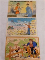 Five comic postcards