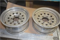 2- ALUMINUM CAR RIMS ! -RC-6