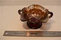 Carnival Glass Bowl, Compote, 6" dia. F8 B27