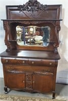 Circa 1900 Oak 3 Stage Beautifully Carved