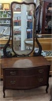 Circa 1900 Oak Mirrored Princess Dresser,