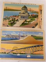 Six New York City postcards:Penn Station, Fifth
