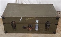 Vintage Army Green Trunk/ Chest