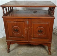 Vintage Wooden Record Cabinet, Stereo Stand