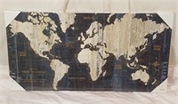 Map Of The World Wa A Portfolio Canvas Print