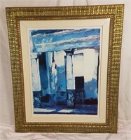 Large Abstract Columns Print By Pepa, Framed