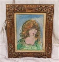 Original Watercolor Painting Of Woman, Signed
