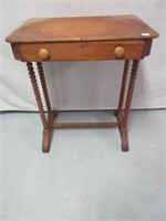 1880'S PRIMIMTIVE  PINE STAND WITH DRAWER - 22X16X