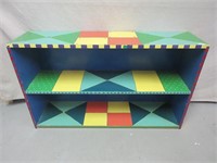 VIBRANT HAND PAINTED SOLID SHELF - 36X9X21
