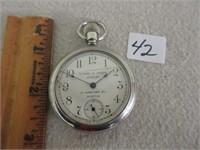 INTERESTING POCKET WATCH - COVER HAS CRACK