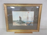 QUALITY & LOVELY 1910 NAUTICAL WATERCOLOR