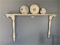 Vintage wall mount plate rack