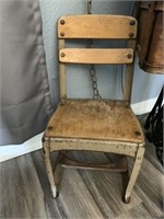 Antique childs school chair