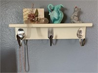 Silverware hanger shelf & knick knacks