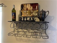 Wall mount wine rack & decor