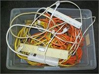 Tub of electric cords