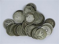 ROLL OF BARBER SILVER QUARTERS