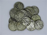 ROLL OF WALKING LIBERTY HALF DOLLARS