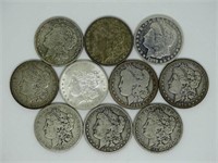 10 MORGAN SILVER DOLLARS