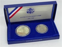 1986 LIBERTY TWO-COIN SET
