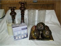 Decorative balls and candles