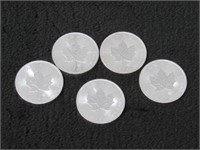 (qty - 5) 2014 Canadian Silver Maple Leaf $5 Coins