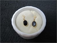 14kt Gold Earrings w/ Porcelain Case-