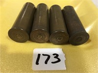 4 Winchester 12 GA. Factory Loaded Brass Shells
