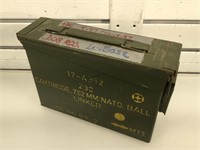 Metal ammo can with assorted 12 gauge ammo -