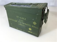 Metal ammo can with assorted 12 gauge ammo -