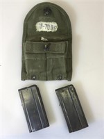 Pair of full 30 Carbine magazines with military