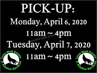 PICKUP DATES - PLEASE FOLLOW