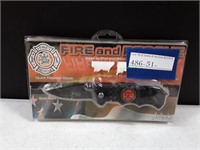 Fire And Rescue Pocket Knife Stainless Titanium