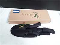 Elk Ridge 3 Pc Knife Set w/ Belt Sheath Black