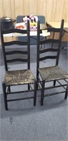 (2) LADDER BACK CHAIRS