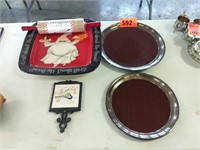 Serving platter, rolling pin, and hot plate holder