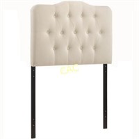 Annabel Twin Upholstered Fabric Headboard in Ivory