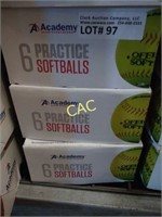 Lot of 3 New Boxes of 11" Practice Softballs