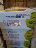 Lot of 3 New Boxes of 11" Practice Softballs