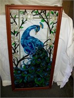 Peacock stained glass