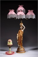 Several fine Royal Worcester multi-arm fairy lamps