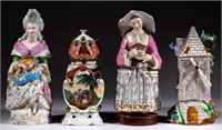 Many French porcelain tea warmers, some with lithophane panels