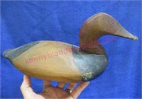 old wooden duck decoy (13in long)
