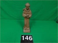 17"  Garden Monk Statue