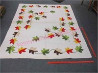 nice colorful applique quilt (75in x 87in) signed
